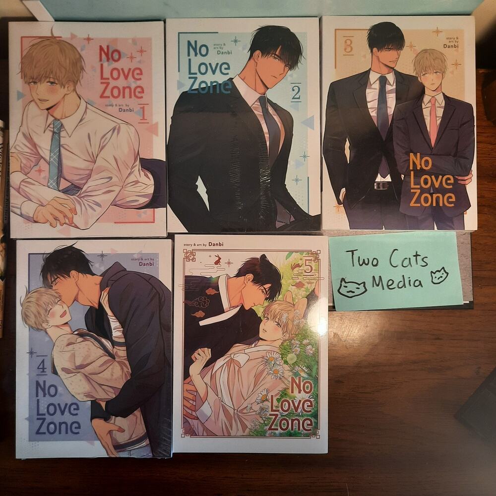 📚 No Love Zone Vopl. 1-5 Official English Manga Bundle Seven Seas Yaoi
